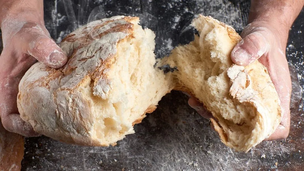 Dry, crumbly bread